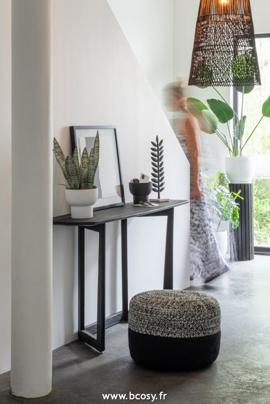 J-Line Console Maty Legno Esotico Nero