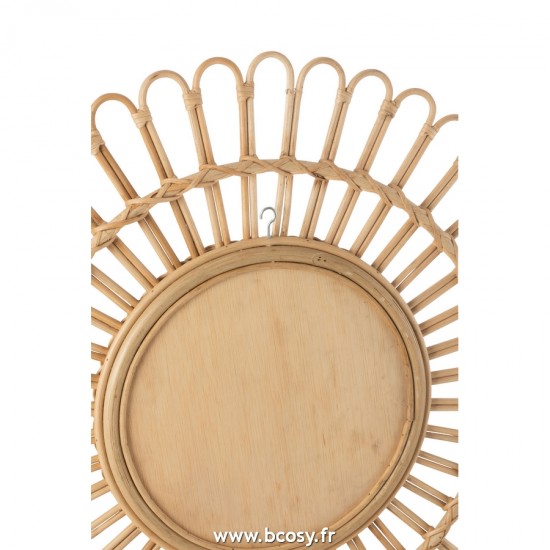 J-Line miroirs Jolipa J Line Jline Miroir Ellen Rond Rotain Naturel Small