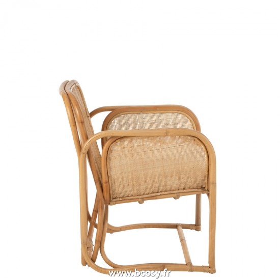 J-Line chaises de repas Jolipa J Line Jline Chaise Coussin Casablanca Rotain Naturel