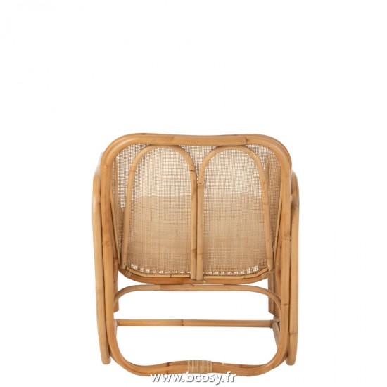 Jolipa J Line Jline Chaise Coussin Casablanca Rotain Naturel