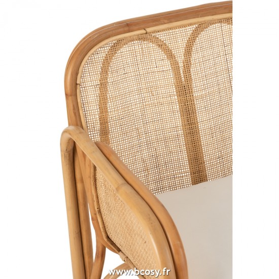 J-Line Sedia + Cuscino Casablanca Rattan Naturale