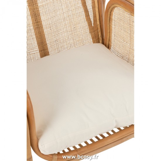 J-Line Silla+Cojin Casablanca Rattan Natural