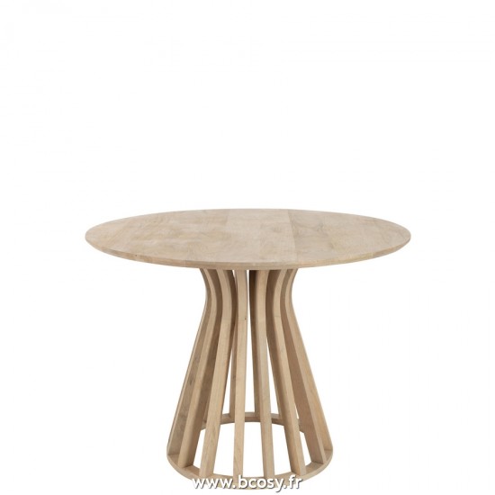 J Line Table Eli Bois de Manguier Naturel L110xB110xH76 cm Jline 20951 by Jolipa 20951