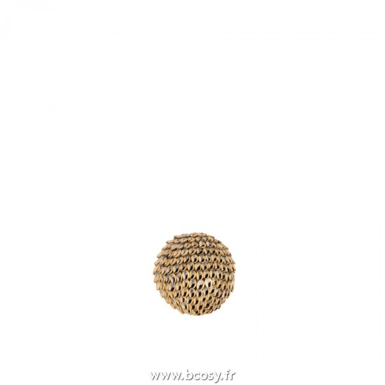 J Line Boule En Coquillages Noa Marron Small L7xB7xH7 cm Jline 20999 by Jolipa 20999