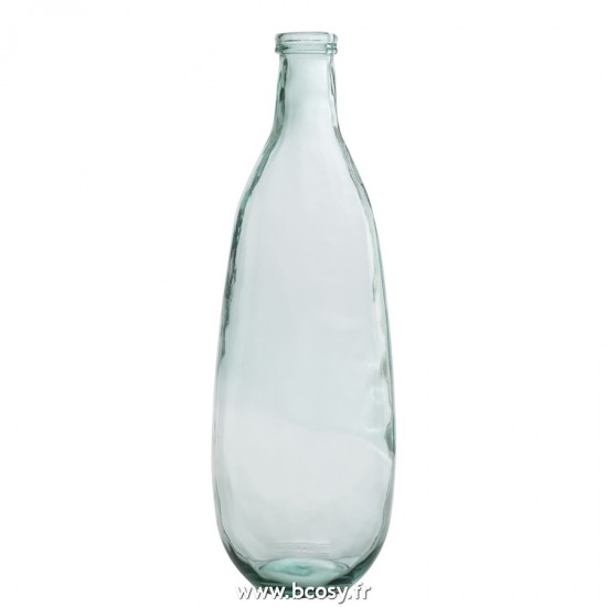 J Line Vase Bouteille Verre Transparent L25xB25xH75 cm Jline 21706 by Jolipa 21706