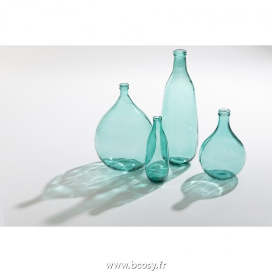 J-Line vases Jolipa J Line Jline Vase Bouteille Verre Aqua Large