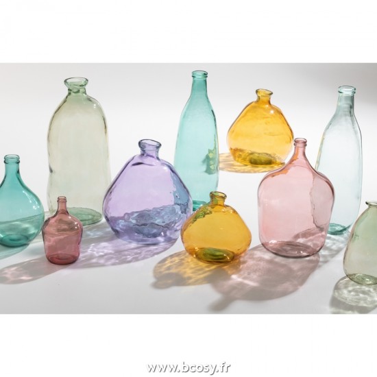 Jolipa J Line Jline Vase Bouteille Verre Aqua Large