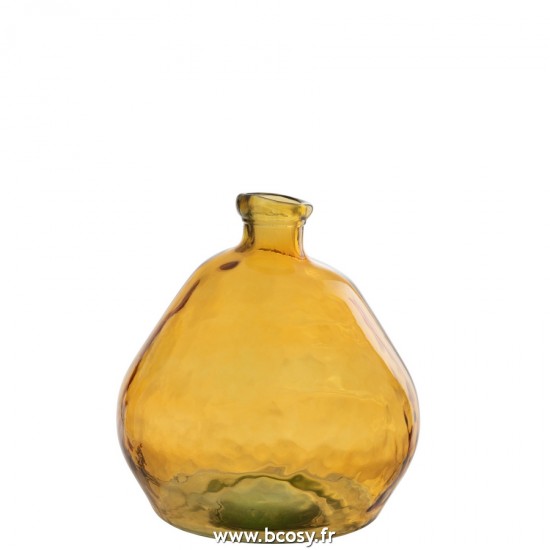 J Line Vase Laura Verre Ocre Large L45xB45xH50 cm Jline 21715 by Jolipa 21715