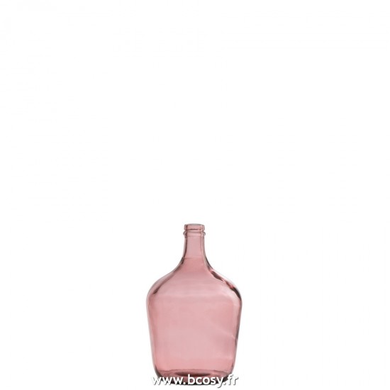 J Line Vase Bouteille Verre Terra Small L18xB18xH30 cm Jline 21716 by Jolipa 21716
