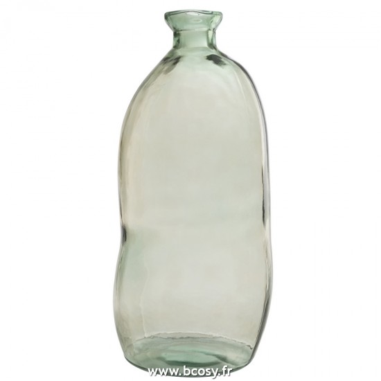J Line Vase Olivia Verre Vert D'Eau L34xB34xH73 cm Jline 21721 by Jolipa 21721