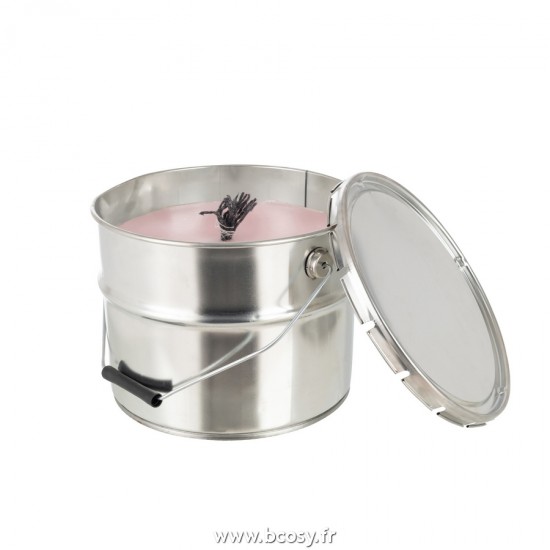 J Line Bougie Exterieure Pot de Peinture Metal Cire Blanc Large 135H L26xB26xH22 cm JLine 21760 by Jolipa 21760.
