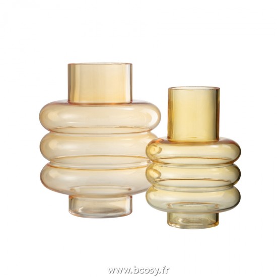 Jolipa J Line Jline Vase Lima Verre Ocre Large
