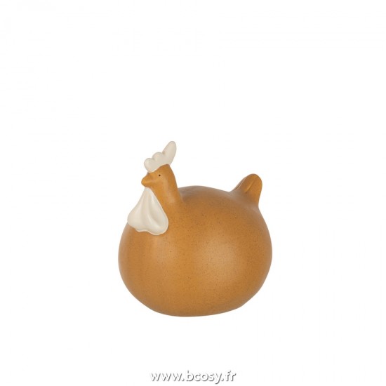J Line Poule Ceramique Ocre Large L19xB17xH18 cm Jline 21855 by Jolipa 21855
