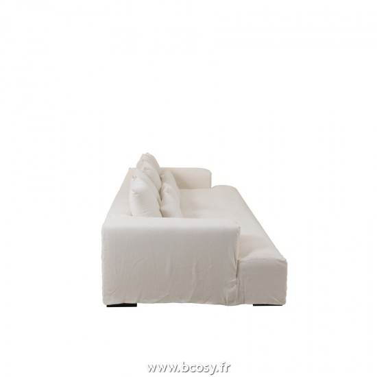 Jolipa Housse Pour Fauteuil 9Cousins Monaco Lin Xxl Blanc Marshmallow.