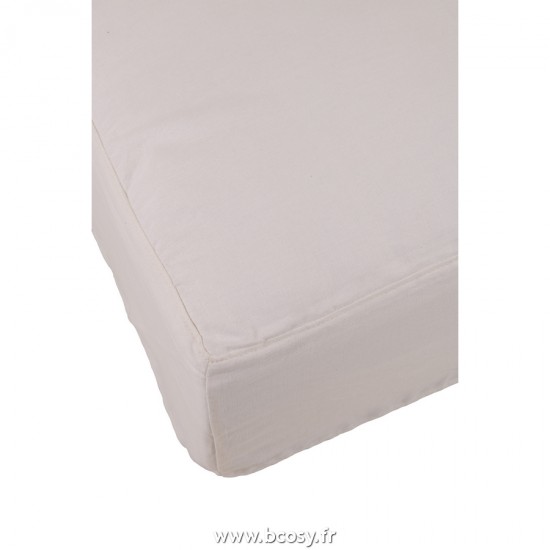 Jolipa Housse Pour Pouf Monaco Lin Blanc Marshmallow.