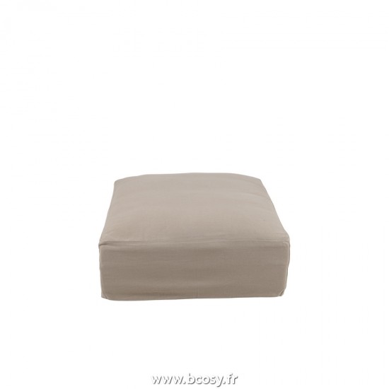 J-Line J Line housses de chaises baches de protection Jolipa Housse Pour Pouf Monaco Lin Naturel.