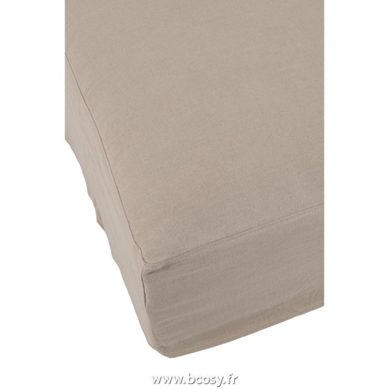 Jolipa Housse Pour Pouf Monaco Lin Naturel.