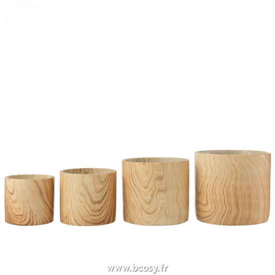 J-Line cachepots de fleur Jolipa J Line Jline Cachepot Foret Ciment Beige Extra Large