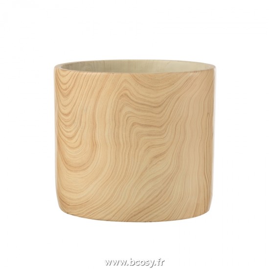 J Line Cachepot Foret Ciment Beige Extra Large L22xB22xH20 cm Jline 22773 by Jolipa 22773