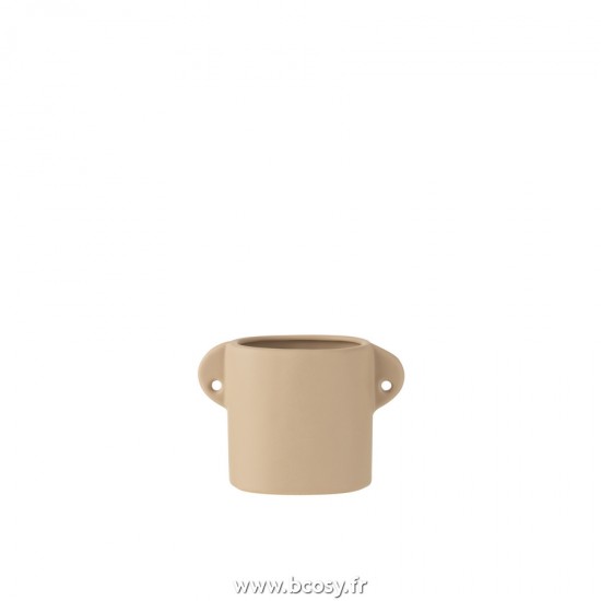 J Line Pot Renaissance Ceramique Beige L18xB4xH13 cm Jline 22954 by Jolipa 22954
