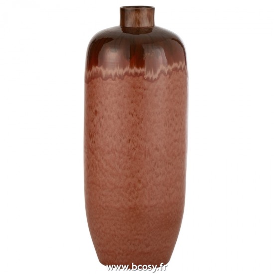 J Line Vase Aline Ceramique Rouge Large L12xB35xH90 cm Jline 23097 by Jolipa 23097