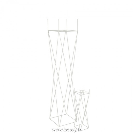 J-Line cachepots de fleur Jolipa J Line Jline Support Croix Metal Blanc Large