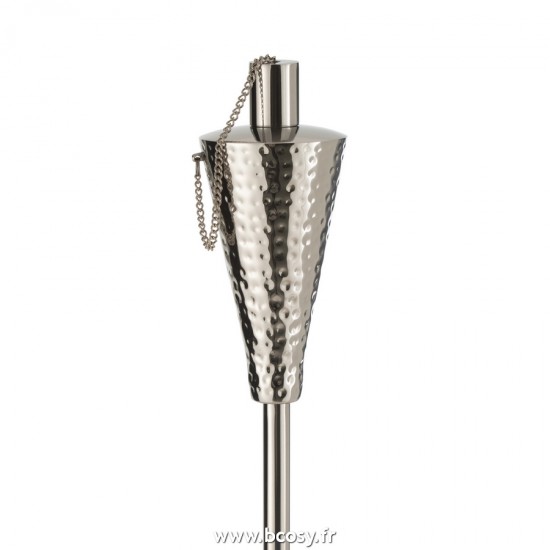J-Line braseros feux foyers de jardin d extérieur Jolipa J Line Jline Garden Torch Conic Stainless Steel Silver