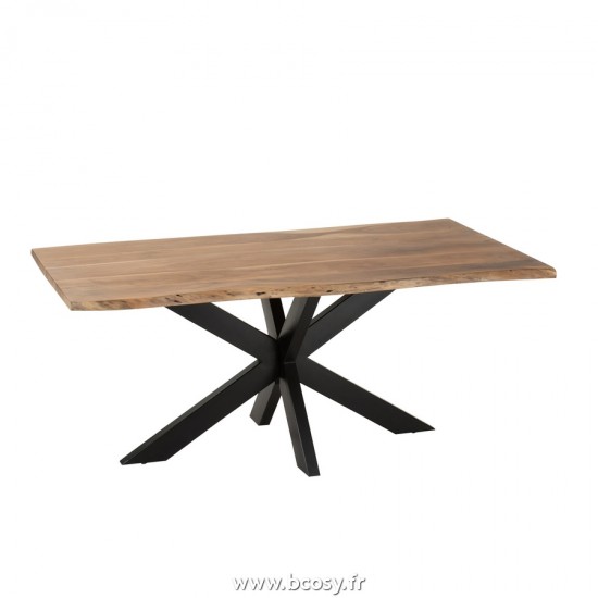 J Line Table A Manger Acacia Bois Naturel L180xB90xH76 cm Jline 23902 by Jolipa 23902