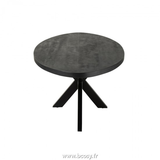 J-Line J Line tables a manger de repas Jolipa Table À Maner Ronse Manguier Bois Noir.