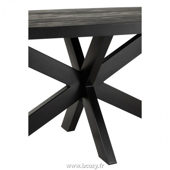 Jolipa Table À Maner Ronse Manguier Bois Noir.