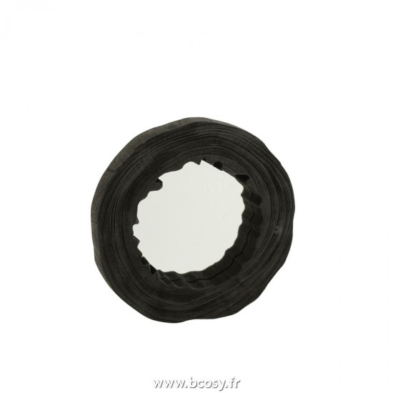 J Line Miroir Irregulier Paulownia Bois Noir Large L42xB42xH5 cm Jline 23926 by Jolipa 23926