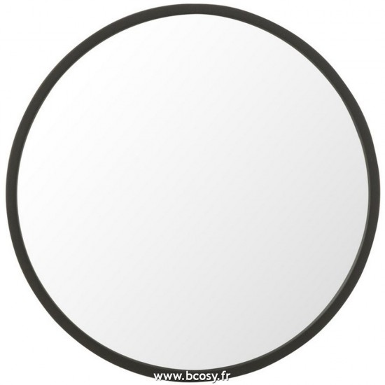 J Line Miroir Rond Noir Mat Small L40xB40xH3 cm JLine 25572 by Jolipa 25572.