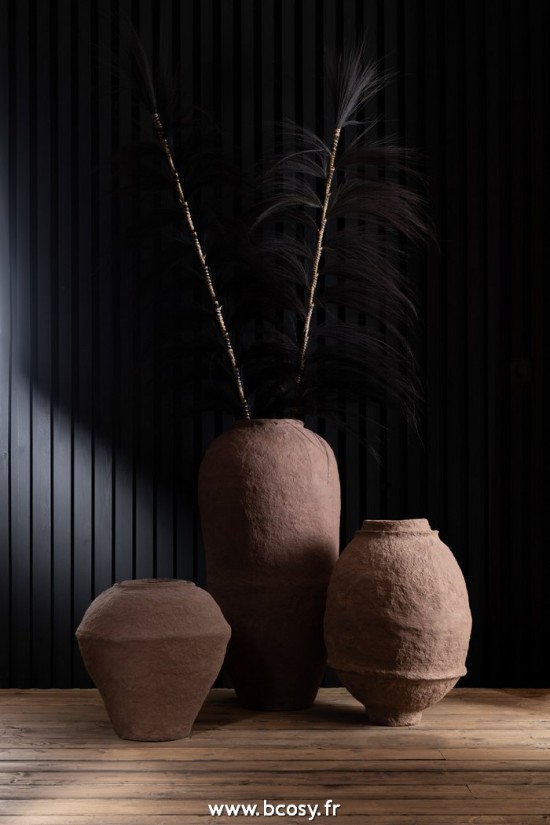 Jolipa J Line Jline Vase Papier Mache Brun Small