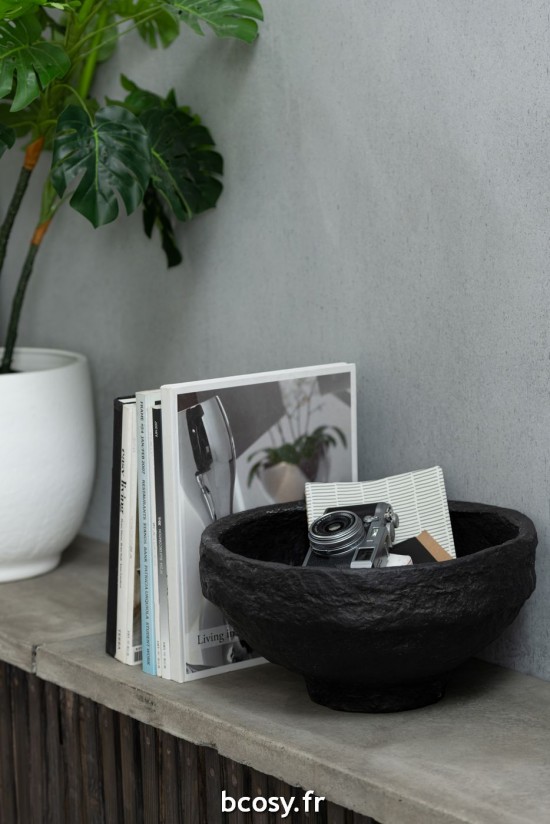 Jolipa Bol Papier Mache Noir.