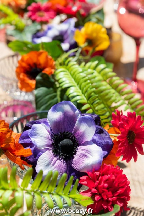 Jolipa Jline Anemone Plastique Mauve Blanc