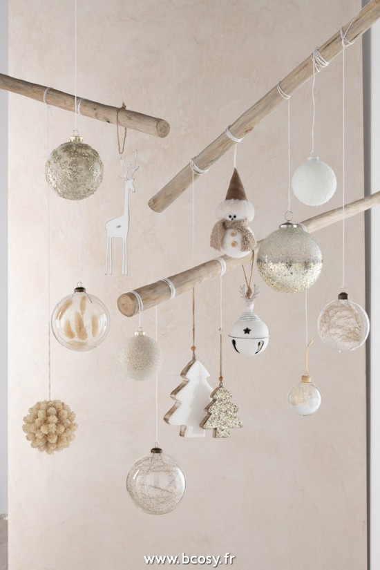 Jolipa J Line Jline Boite De 4 Boules De Noel Boule Plate 2 2 Pampas Seches Verre Transparant Medium