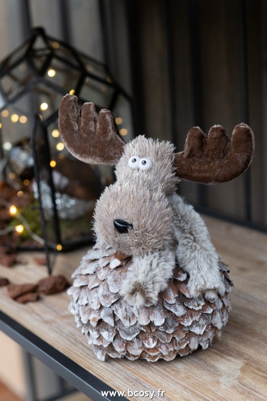 Jolipa J Line Jline Renne Echarpe Copeaux De Bois Brun Gris Medium