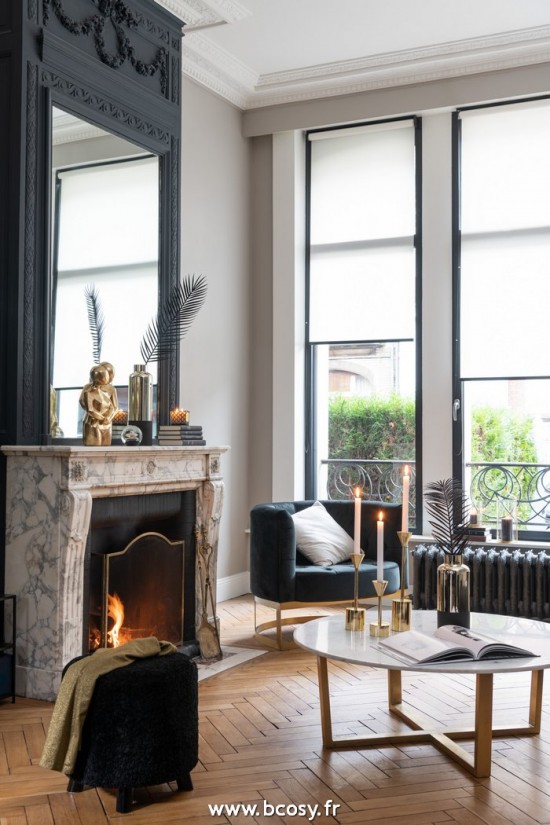 Jolipa Pouf Mouton Pied Polyester Noir.