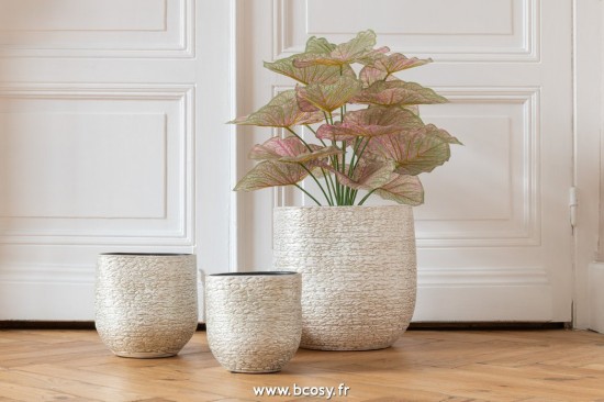 Jolipa J Line Jline Cache Pot Audrey Ceramique Champagne Medium