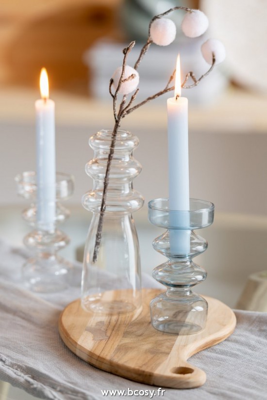 Jolipa J Line Jline Vase Luna Verre Bleu Small