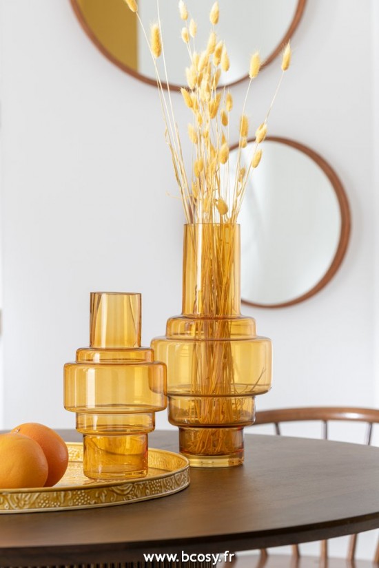 Jolipa J Line Jline Vase Rino Verre Ocre Large