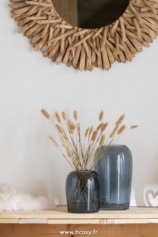 Jolipa J Line Jline Vase Oeuf Verre Gris Large