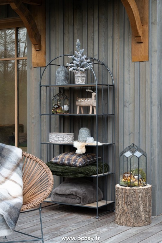 Jolipa J Line Jline Terrarium Verre Metal Noir Medium