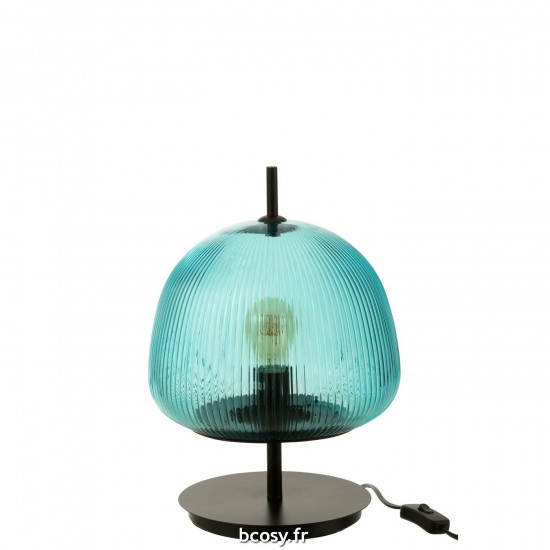 J Line Lampe Oasis Verre Bleu Small L40xB34xH34 cm JLine 31632 by Jolipa 31632.