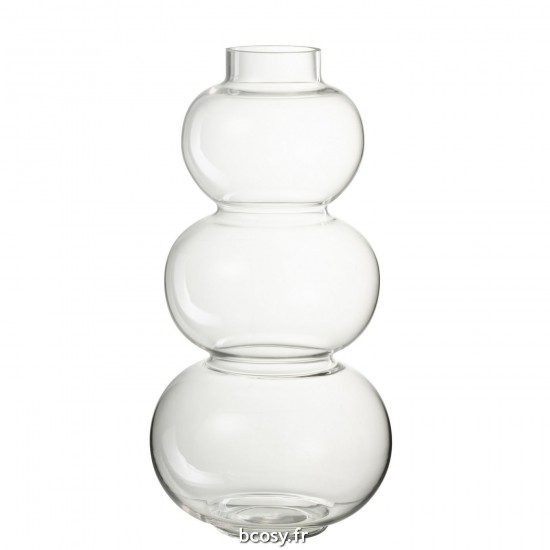 J Line Vase Boule Verre Transparent L L19xB19xH36 cm JLine 32486 by Jolipa 32486.