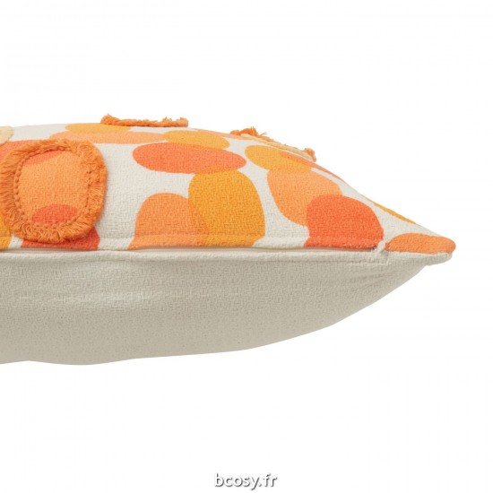 J-Line J Line coussins Jolipa Coussin Papaya Textile Orange.