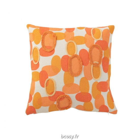 J Line Coussin Papaya Textile Orange L43xB43xH10 cm JLine 34164 by Jolipa 34164.