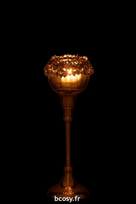 J-Line J Line photophores Jolipa Photophore Viane Metal Ver Or Bronze Medium.