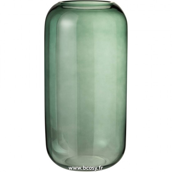 J Line Vase Cylindre Verre Vert Large 49 Jline 3706 by Jolipa 3706