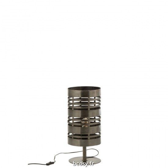 J Line Lampe De Table Cercle Metal Gris JLine 37716 by Jolipa 37716.
